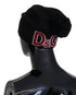 Dolce & Gabbana Black Wool Fur Ball DG Love Winter Beanie One Size Hat